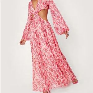 Cut Out Belted Maxi Dress